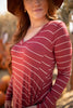 Cinnamon Striped Dress