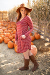 Cinnamon Striped Dress