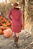 Cinnamon Striped Dress