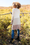 Clarissa Striped Cardigan in Mocha