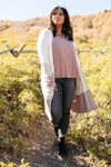 Clarissa Striped Cardigan in Mocha
