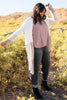 Clarissa Striped Cardigan in Mocha