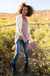 Clarissa Striped Cardigan in Mocha