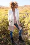 Clarissa Striped Cardigan in Mocha