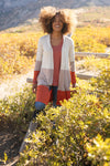 Clarissa Striped Cardigan in Paprika