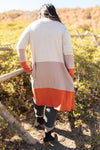 Clarissa Striped Cardigan in Paprika