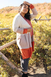 Clarissa Striped Cardigan in Paprika