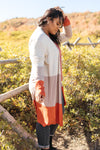 Clarissa Striped Cardigan in Paprika