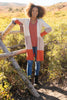 Clarissa Striped Cardigan in Paprika