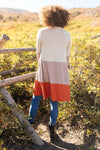 Clarissa Striped Cardigan in Paprika
