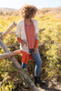 Clarissa Striped Cardigan in Paprika