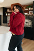 Classic Cable Knit Sweater in Cranberry