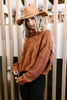 Classic Cable Knit Sweater in Ginger Spice