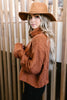 Classic Cable Knit Sweater in Ginger Spice