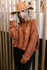 Classic Cable Knit Sweater in Ginger Spice