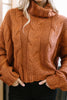 Classic Cable Knit Sweater in Ginger Spice