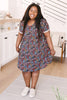 Clusters of Flowers Dress In Black