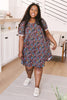 Clusters of Flowers Dress In Black