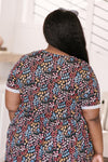 Clusters of Flowers Dress In Black
