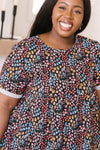 Clusters of Flowers Dress In Black