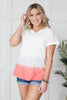 Color Block Tie Dye Top