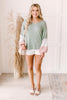 Colorblock Balloon Sleeve Top