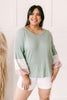 Colorblock Balloon Sleeve Top