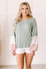 Colorblock Balloon Sleeve Top