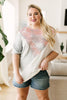 Cool Slice Of Tie Dye Top In Gray