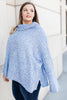 Cozy Cowl Neck in Heather Blue