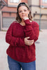 Cozy Cropped Sweater in Cranberry