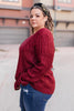 Cozy Cropped Sweater in Cranberry