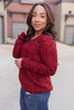 Cozy Cropped Sweater in Cranberry