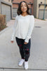 Cozy Cropped Sweater in White