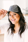 Criss Cross Ponytail Baseball Cap in Black