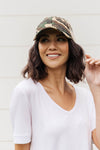 Criss Cross Ponytail Baseball Cap in Camo
