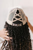 Criss Cross Ponytail Baseball Cap in Cheetah