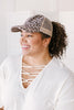 Criss Cross Ponytail Baseball Cap in Cheetah