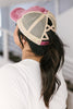 Criss Cross Ponytail Baseball Cap in Red