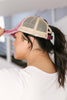 Criss Cross Ponytail Baseball Cap in Red
