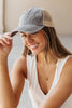 Criss Cross Ponytail Baseball Cap in Slate