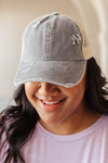 Criss Cross Ponytail Baseball Cap in Slate