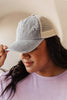 Criss Cross Ponytail Baseball Cap in Slate