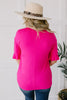 Crossing Wires Top in Fuchsia