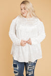 Crushing It Cold Shoulder Blouse In Pearl