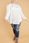 Crushing It Cold Shoulder Blouse In Pearl