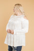 Crushing It Cold Shoulder Blouse In Pearl