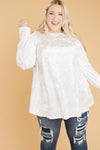 Crushing It Cold Shoulder Blouse In Pearl