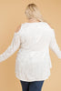 Crushing It Cold Shoulder Blouse In Pearl