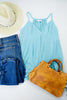 Daisy Woven Cami In Blue